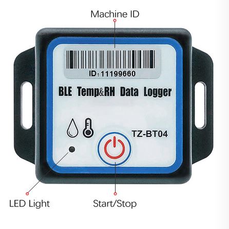 TZ-BT04 Bluetooth temperature & humidity datalogger code ID