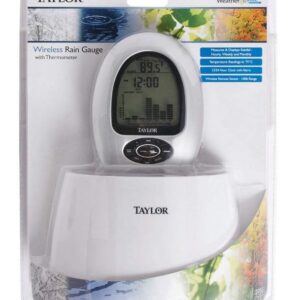 Taylor wireless rain gauge with thermometer