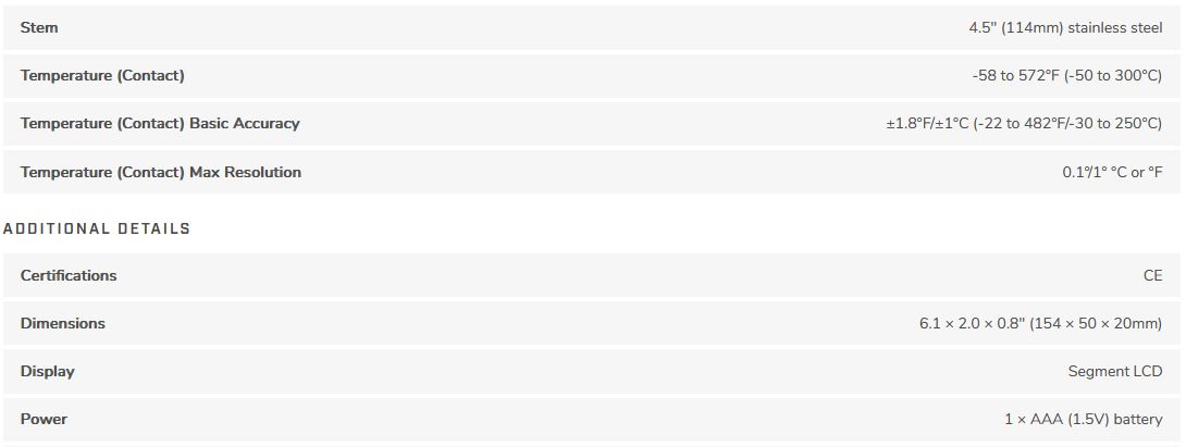 Extech 39272 specification