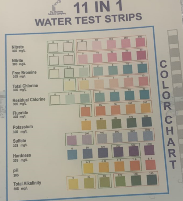 11 in 1 test strip, bottle of 100 tests