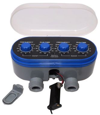 2 outlet water timer battery power