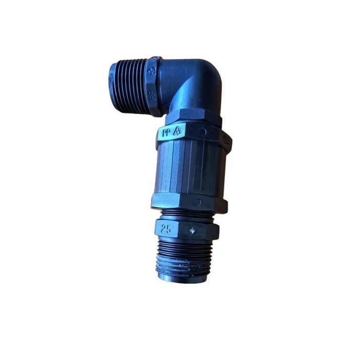 MF08 plastic elbow connector 25mm