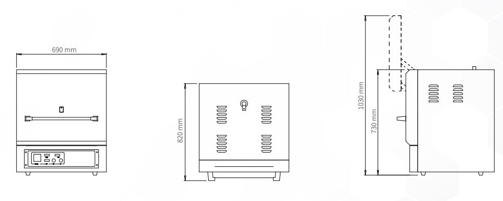HIGH TEMPERATURE FURNACE 932 dimensions