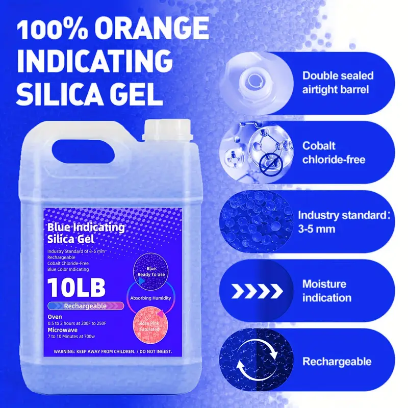 2LBs Blue Indicator Desiccant Beads