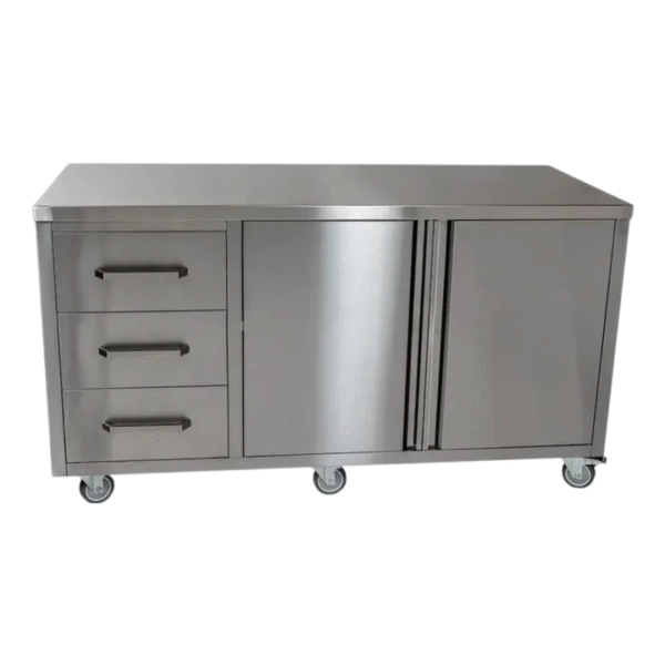 Stainless Steel Drawer Service Counter With Storage