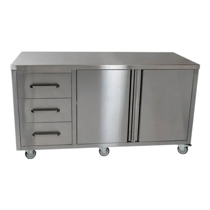 Stainless Steel Drawer Service Counter With Storage