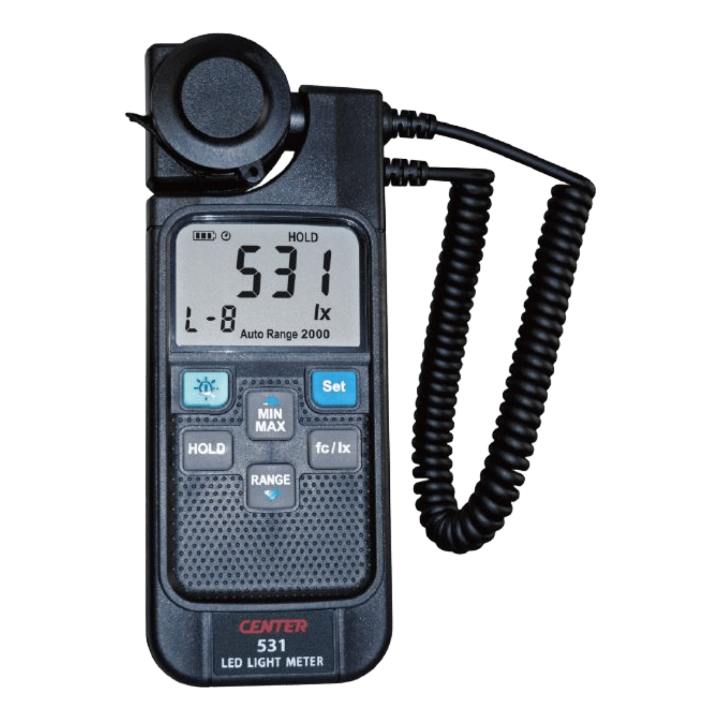 C531 Digital Light Lux Meter including LED (White & Coloured)
