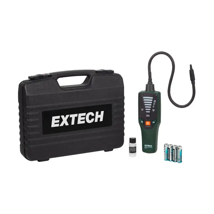 Extech RD350 refrigerant leak detector with 400 mm flexible probe and tri-colour LED leak level indicator